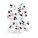 TNOBHG Cherry Print Pet Dress 1 Set Pet Dress Cherry Print Cat Dress with Headgear Stylish Sleeves Summer Dog Clothing Pet Supplies Lace Accents Dog Dress