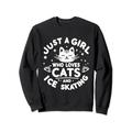 Just A Girl Who Loves Cats And Ice Skating Outfit für Damen und Kinder Sweatshirt