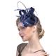 Fascinators Kentucky Derby Hut Kopfbedeckung Sinamay Fedora Hut Zylinder Hut Schleier Hut Pferderennen Cocktail eleganter Vintage mit Federschleifen Kopfbedeckung Kopfbedeckung