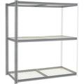 Global Industrial High Cap. Add-On Rack 72Wx48Dx60H 3 Levels Wire Deck 1000 Lb. Per Level GRY