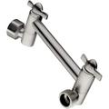 BRIGHT SHOWERS Brass Shower Arm Extender for Rain and Handheld Shower Head 5 Inch Universal Shower Head Extension Arm Height & Angle Adjustable Brushed Nickel