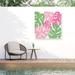 Sarah Adams Monstera II Hot Pink Outdoor All-Weather Wall Decor