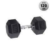 Body-Solid Rubber Hex Dumbbells 3 to 120 lbs. 110 lb.