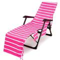 Dengmore Gift Stripe Chair Cover Printed Beach Towel Polyester Cotton Lounge Chair Towel