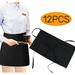 Aprons with Pockets for Women for Cooking Waitress Half Apron Long Waist Strap Reinforced Seams Half kitchen Apron Black 12 Packs