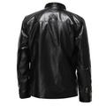 LYXSSBYX Winter Jackets for Men Clearance Men s Leather Plus Fleece Jacket Motorcycle Jacket Warm Leather Jacket