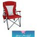 Oversized Folding Hard ARM Lawn Chair 325 LB Color: RED New- Camping And Beach- Come With Maryse s Place Fridge Sticker