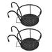 Dekaim Hanging Plant Stand 2pcs Hanging Planters Basket Multipurpose Iron Art Hanging Railing Plant Holder for Patio Balcony Porch