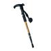 Aluminum Alloy Trekking Pole Telescopic Old Man Anti-skid Stretch Lightweight Walking Cane for Men Women Adjustable Walking Aid Comfortable Handle (Golden)