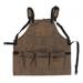 NIKOU Woodworking Apron Waterproof with Tool Pockets Multipurpose Garden Workshop Canvas