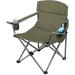 Internet s Best XL Padded Camping Folding Chair - Cooler Bag - Outdoor - Green - Sports - Insulated Cup Holder - Heavy Duty - Carrying Case - Beach - Extra Wide - Quad