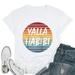 Womens Shirt Yalla Habibi Retro Arabic Arab Sweetheart Islam Muslim Gift Raglan Baseball Tee White Large