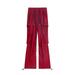 Ladies Lightweight Pants Daily Street Loose Cargo Pocket Fashion Casual Wide Leg Dress Classic Golf Office Slacks with Pockets Stretch Soft Business Long Trousers