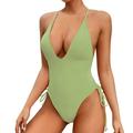 Hwmodou Women Swimsuits New Swimsuit Solid Color Bikini Conservative Swimsuit Women S Slim Bikini Workout Sports Seaside Bathingsuits For Woman