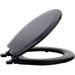 Soft Standard Vinyl Toilet Seat Black - 17 Inch Soft Vinyl Cover with Comfort Foam Cushioning - Fits All Standard Size Fixtures - Easy to Install