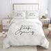 Gold Metallic Marble Comforter Cover Set Twin Full Queen King Size 3 Piece Bed in a Bag Foil Print Glitter White Comforter Cover and Pillowcases Set All Season Soft Microfiber Complete Bedding Sets