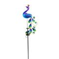 Garden Stake Waterproof Rustproof Peacock Raingauge Ornament for Path Yard Patio