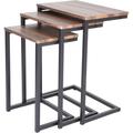 Nesting Side/End Tables Set Of 3 Modern Rustic Stacking Accent Furniture