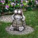 Northlight Turtle with Binoculars Outdoor Solar Lighted Garden Statue - 11.5