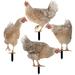 4Pcs Garden Chicken Stake Art Acrylic Hen Yard Arts Hen Stake Sign Garden Decoration