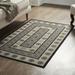 VHC Brands Custom House Black Tan Jacquard Indoor/Outdoor Rug Rect 36x60 Polyester Area Rug Accent Rug Floor Decor Custom House Collection Rectangle 36x60 Charcoal Black