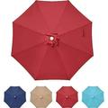 9 Patio Umbrella Replacement Patio Canopy Outdoor Table Market Yard Umbrella Replacement Top Cover for 9FT 8 Ribs Umbrella for 52 to 54 Ribs Red