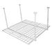 MYXIO 00540 45-Inch x 45-Inch Overhead Steel Garage Storage System Adjustable Ceiling Mount Storage Rack 250 Pound Weight Capacity White