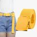 IDALL Belts for Women Western Belts Canvas Automatic Fashion Men Women Nylon Belt Fans Buckle Belt Belt Baseball Belt Yellow