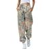 Classic Pants For Women Drawstring High Waist Baggy Straight Leg Joggers Sweatpant Stretch Elastic Waisted Casual Office Long Trouser Lightweight Fashion Golf Outdoor Business Trousers