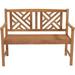 Outdoor Wooden Garden Bench - 2-Person Acacia Wood Loveseat with Armrests Backrest 800lbs Capacity Patio Park Bench for Backyard Front Porch Bench (Non-Foldable)