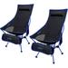 QCAI 2Pack Lightweight Portable High Back Camp Chair Folding Chair Lawn Chair Heavy Duty 330lbs with Headrest & Pocket for Outdoor Camp Travel Beach Travel Hiking