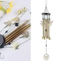 Lloopyting Wind Chimes For Outside Hummingbird Owl Wind Chime Pendant Metal Tube Bell Door Bell Garden Home Decoration Pendant 27*10*4cm