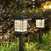 Solar Lights Outdoor Waterproof Decorative 2pc Led Garden Lights with Stake Solar Power Night Light Stake Yard Garden Landscape Decor Solar Walkway Lights Of Lighting for Your Path Patio Driveway