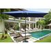 6x9FT Outdoor Rectangular Umbrella with with Crank and Push Button Tilt Large Sun Patio Waterproof Umbrella for Deck Pool Backyard Garden No Base Included Navy Blue