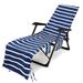 Aufmer Stripe Beach Chair Cover Pool Lounge Chaise Towel Sun Lounger Cover Chaise Lounge Towel Cover with Side Storage Pockets for Pool Sun Lounger Hotel Vacationâœ¿Latest upgrade