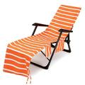 Aufmer Stripe Beach Chair Cover Pool Lounge Chaise Towel Sun Lounger Cover Chaise Lounge Towel Cover with Side Storage Pockets for Pool Sun Lounger Hotel Vacationâœ¿Latest upgrade