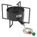 LeCeleBee SP40 22-in Dual Jet Bayou Cooker Features 22-in Cooking Surface 12.5-in Tall Round Bar Welded Frame 30-psi Adjustable Regulator w/ -in Stainless Braided Hose