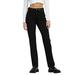 Casual Pants For Ladies Baggy Straight Jeans Black High Waist Denim Jeans Classic Wide Leg Dress Elastic Waisted Office Long Regular Trouser Stretch Lightweight Golf Business Trousers