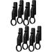 8 Pcs Key Clip Leather Belt Holders Car Tools Work Keychains Stainless Steel