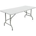 BaytoCare 6FT Plastic Folding Picnic Table Outdoor Off White