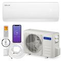 DELLA 11000 BTU Mini Split Air Conditioner 17 SEER2 Cools up to 550 Sq. Ft 230V Works with Alexa Wifi Enabled Air Conditioner & Heater Ductless Inverter System with Heat Pump Installation Kit