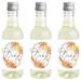 Big Dot of Happiness Fall Foliage Baby - Mini Wine and Champagne Bottle Label Stickers - Autumn Leaves Baby Shower Favor Gift - Set of 16