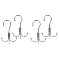 4 Pcs Astheticroom Decor Stainless Steel Hook Storage Shelf Lingerie Hangers Tie