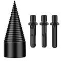 Ttybhh Impact Drill Clearance! Drill Bit Bits 4Pcs Firewood Removable Drill Splitter Bit Bit 45Mm Drill Splitter Log Wood Drill Tools Home Improvement Black