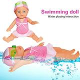 Mishuowoti Baby Doll That Swims In Water Waterproof Swimming Doll For Girls Electric Swim Baby Doll Water Baby Doll Swimming Dolls For Pool/Bathtub/Bath Time Play Swimming Bath Toys