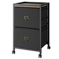 Huloretions Mobile File Cabinet Rolling Printer Stand Fabric Vertical Filing Cabinet Office Cabinet Filing Cabinet Fits A4 or Letter Size Vertical File Cabinet Under Desk Storage Cabinet