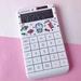 Hello Kittys Solar Calculators Sanrio Anime Kawaii Stuff Cinnamoroll Kuromi 12-Digit Calculators Calculation Tools Toys Girls