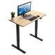 MOWENTA 43-inch Electric Height Adjustable 43 x 24 inch Stand Up Desk Light Wood Solid One-Piece Table Top Black Frame Home & Office Furniture Sets B0 Series DESK-KIT-B04C