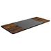 MOWENTA Universal 71 x 30 inch Table Top for Standard and Sit to Stand Height Adjustable Home and Office Desk Frames Black and Rustic Vintage Brown Desktop DESK-TOP72-30BN