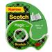 BASVWEB Scotch Magic Tape 1 Roll Numerous Applications Invisible Engineered for Repairing 1/2 x 800 Inches Dispensered (119)